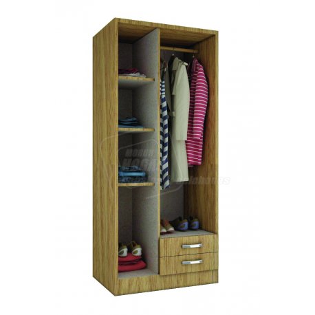 Placard 3 Puertas 2 Cajones con llave