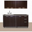Conjunto de Cocina 160cm Blanco/Tabaco